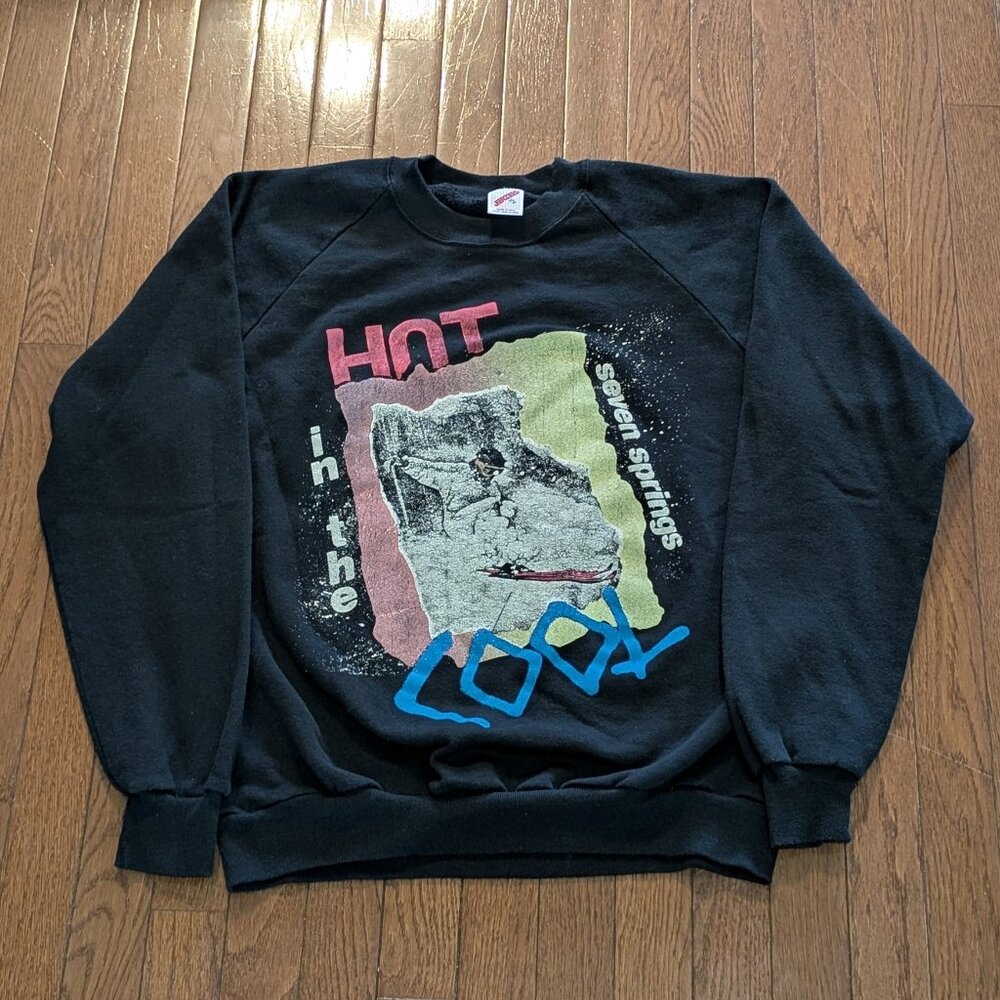 80's Jerzees Skiing Seven Springs Crewneck Size - XL